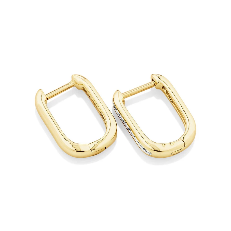 Huggies with 0.14 Carat TW of Diamonds in 10kt Yellow Gold
