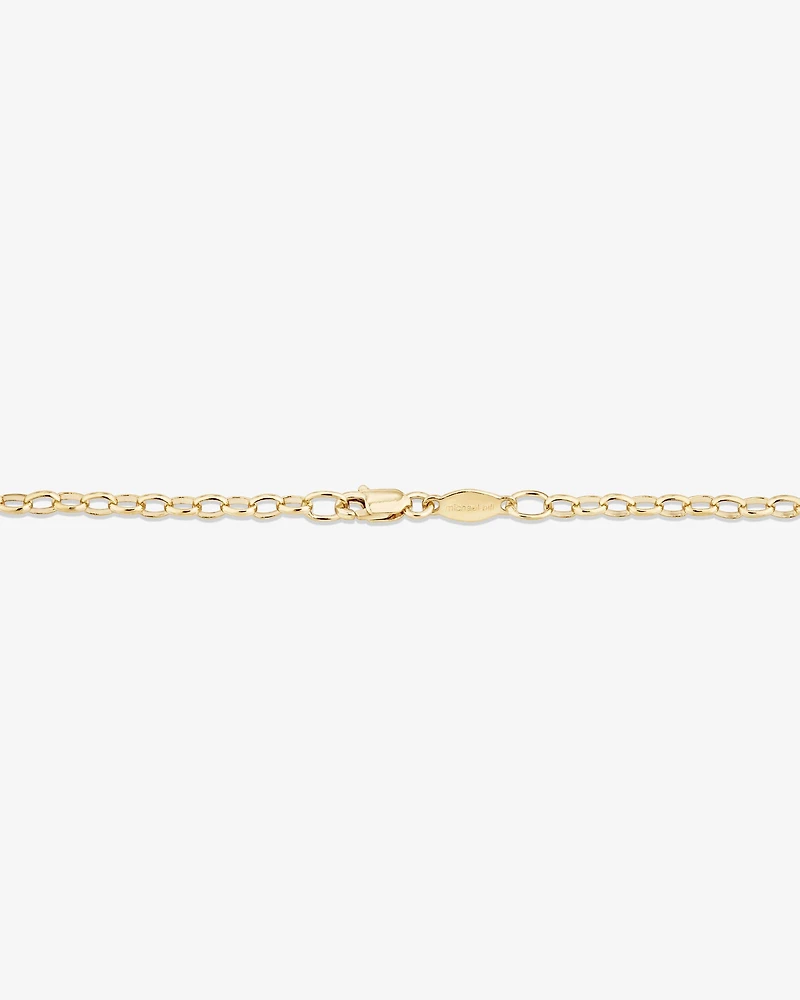 55cm (22") Oval Belcher Chain in 10kt Yellow Gold