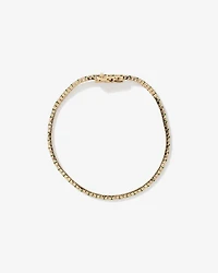 0.68 Carat TW Diamond and Created Ruby Tennis Bracelet in 10kt Yellow Gold
