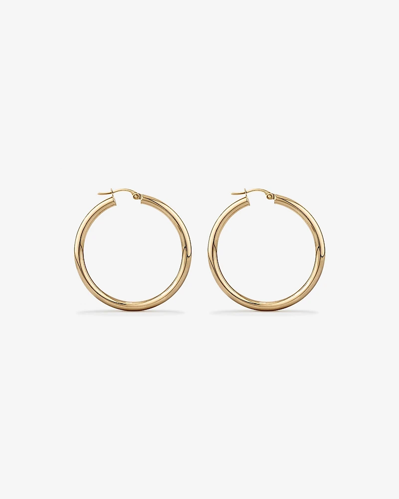 30mm Hoop Earrings in 10kt Yellow Gold