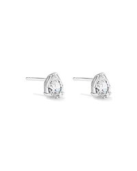 Pear Shape Cubic Zirconia Stud Earrings in Sterling Silver