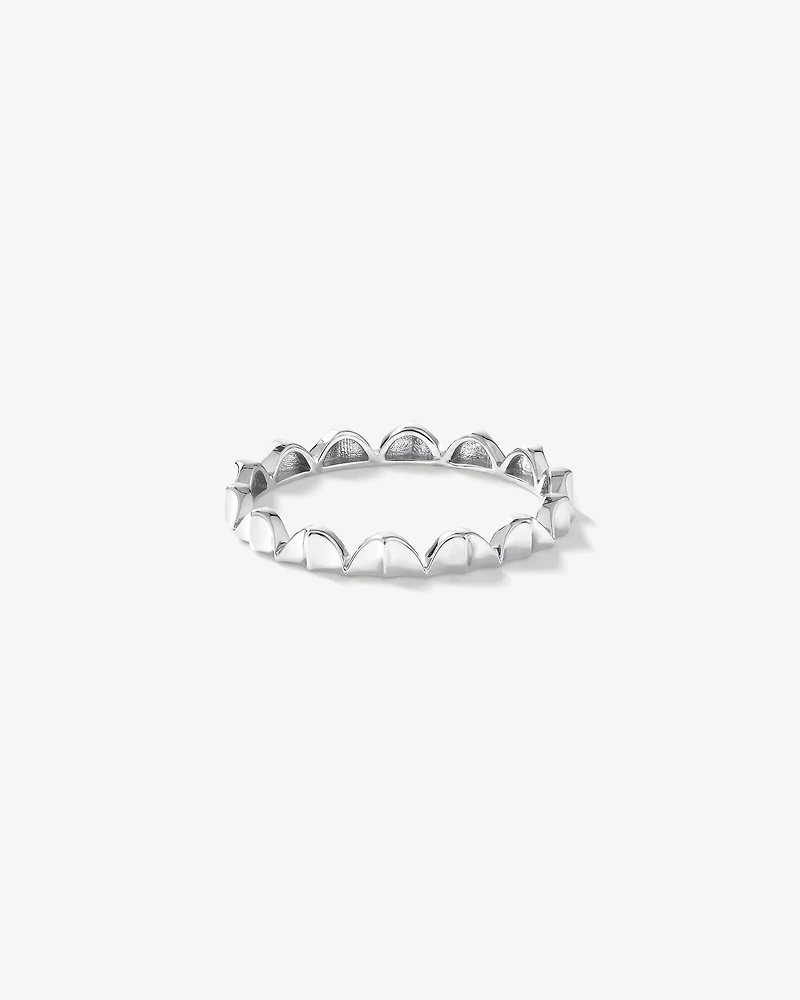 Bague Signature Connect Courbée en Argent Sterling