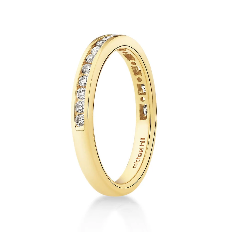 Wedding Band with 0.34 Carat TW of Diamonds in 14kt Yellow Gold