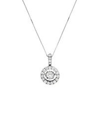 Pendentif Everlight en or blanc 14 K avec diamants totalisant 1,50 ct