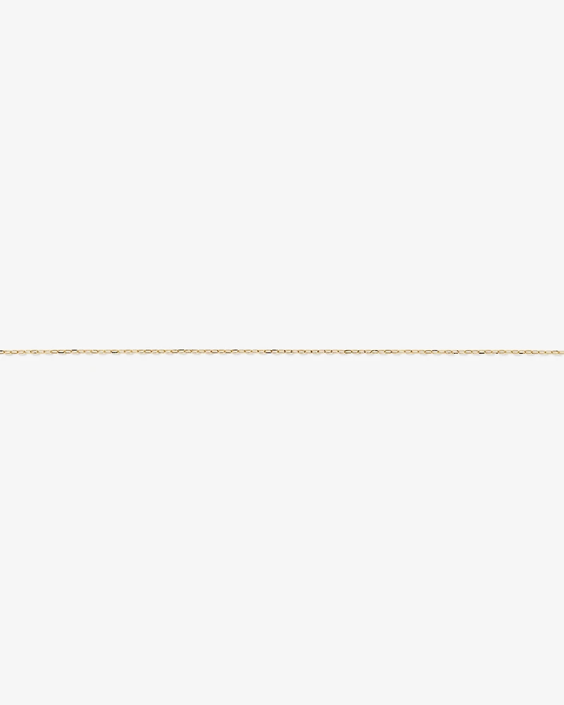 Flat Paperclip Chain Anklet in 10kt Yellow Gold