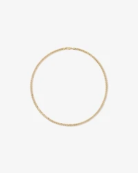 55cm (22") 5.5mm Width Semi Solid Diamond Cut Curb Chain in 10kt Yellow Gold