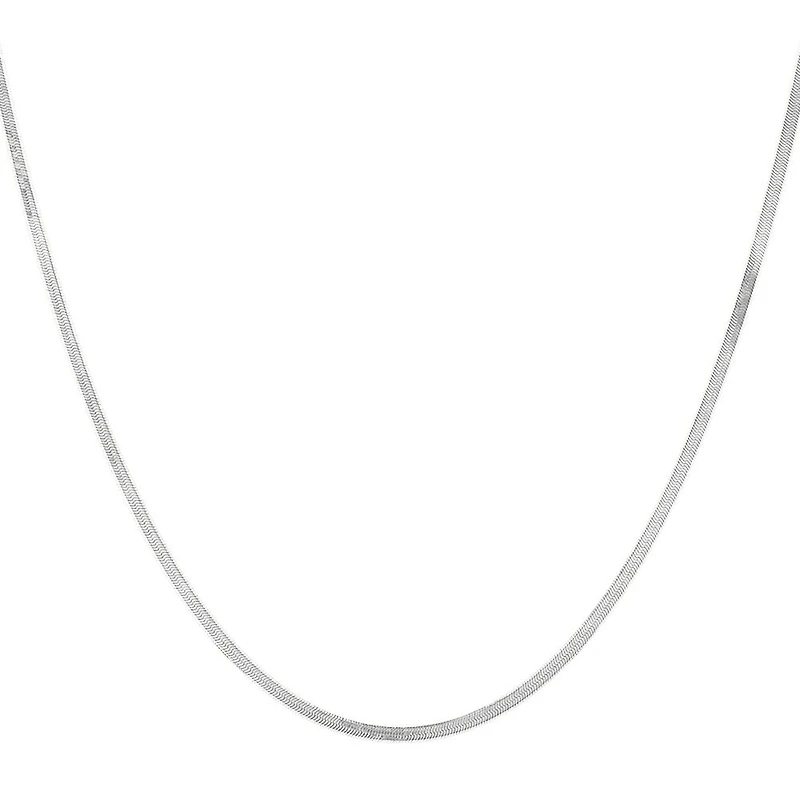45cm (18”) 2mm-2.5mm Width Herringbone Chain in 10kt Yellow Gold