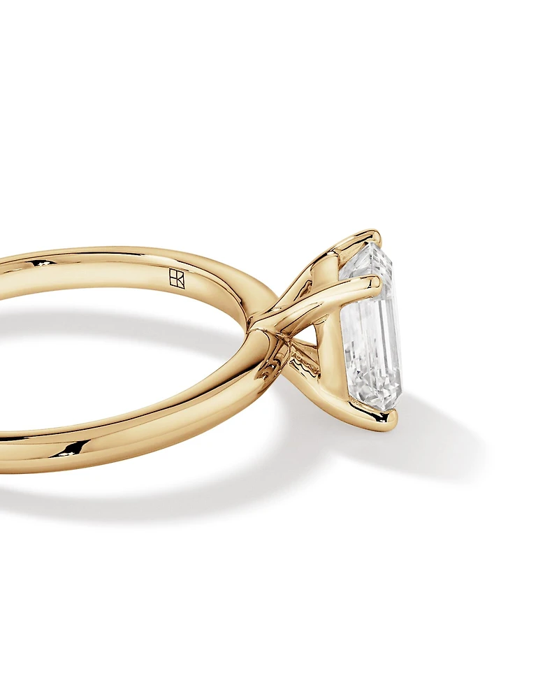 1.25 Carat TW Emerald Cut Laboratory-Grown Diamond Solitaire Engagement Ring In 14kt White Gold