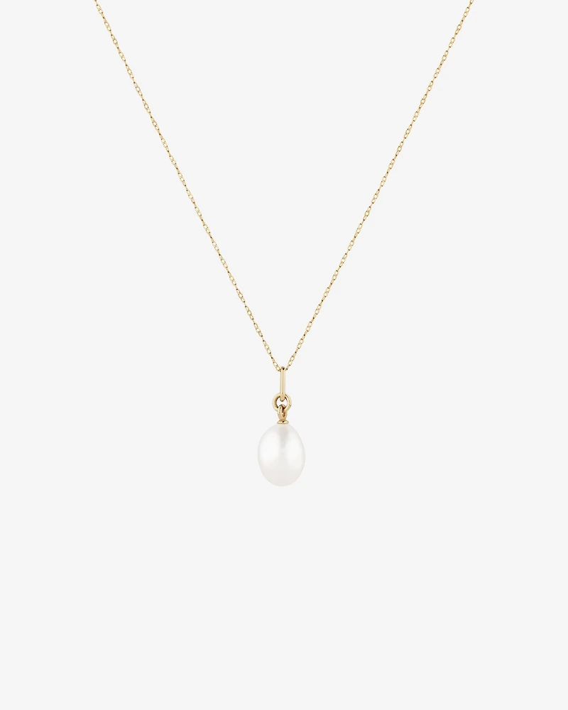 Pendentif en or jaune 10 K avec perle baroque d’eau douce de culture