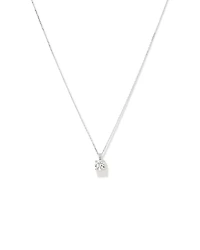 1.00 Carat TW Flawless Diamond Solitaire Necklace in 18kt White Gold