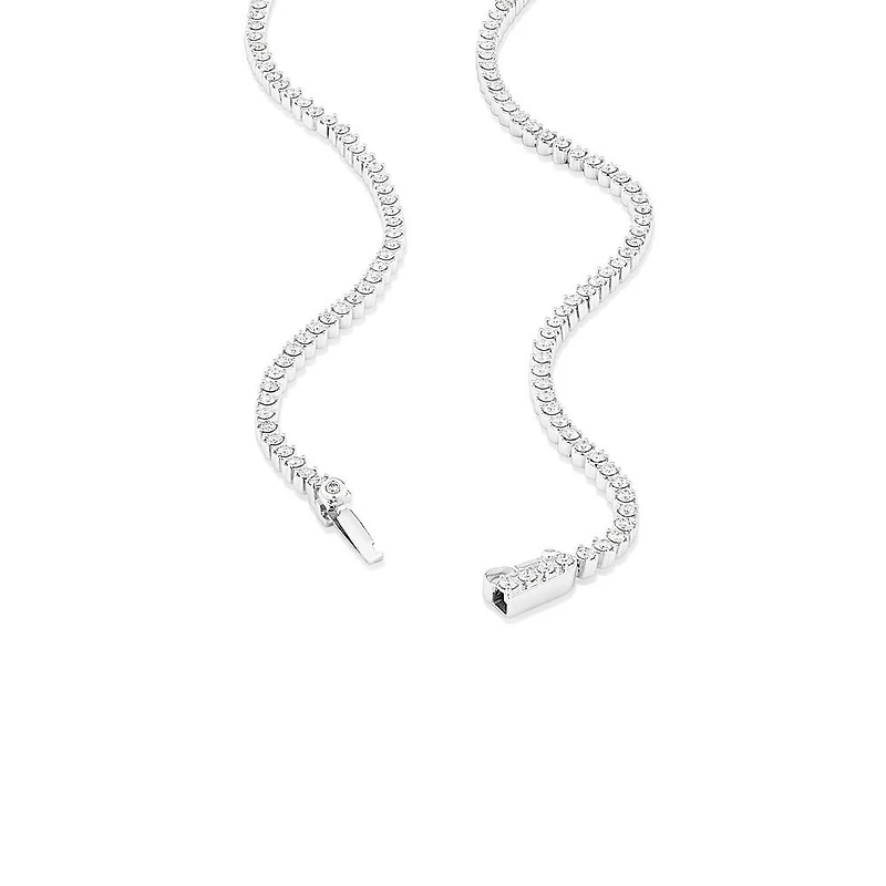 6.00 Carat TW Tennis Necklace set in 18kt White Gold