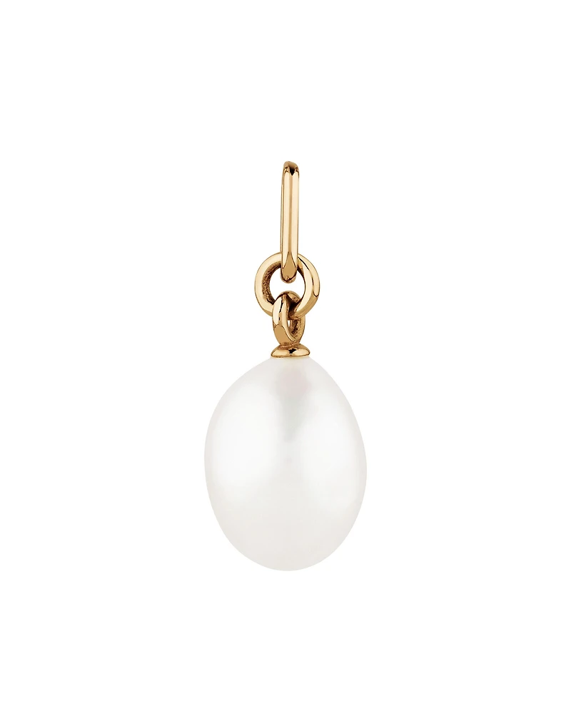 Pendentif en or jaune 10 K avec perle baroque d’eau douce de culture