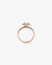 1.78 Carat TW Oval Laboratory-Grown Diamond Halo Engagement Ring in 14kt White Gold