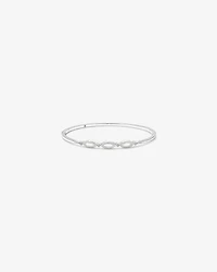 Triple Open Marquise Cubic Zirconia Bangle in Sterling Silver