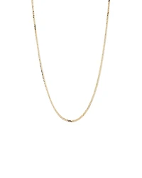 55cm (22") 3mm Width Solid Flat Bevelled Curb Chain in 10kt Yellow Gold