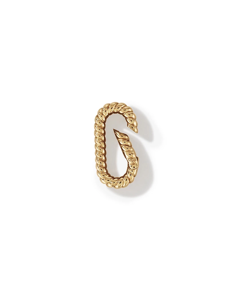 Twisted Paperclip Pendant Connector in 10k Yellow Gold