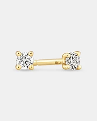 Solitaire Stud Earrings with 0.10 Carat TW of Diamonds in 10kt Yellow Gold