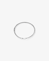 Diamond Accent Infinity Oval Hinge Bangle in Sterling Silver