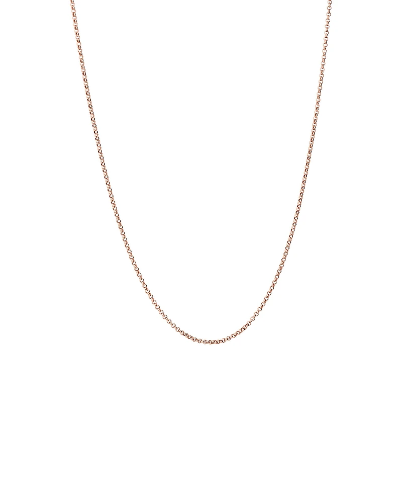 50cm (20") Hollow Belcher Chain in 10kt Rose Gold