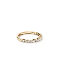 Alliance en or jaune 14 carats avec diamant rond brillant de 0,50 carat