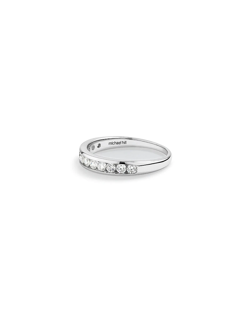Bague de mariage en or blanc 14 carats avec diamants d'un total de 0,50 carat, sertis en canal, modèle Evermore.