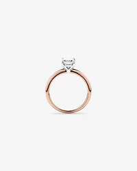 Bague De Fiançailles Solitaire En Diamant De Laboratoire Taille Radiante De 1,25 Carat Poids Total En Or Blanc 14 Carats