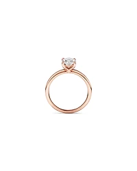 Carat TW Oval Laboratory-Grown Diamond Solitaire Engagement Ring in 14kt White Gold