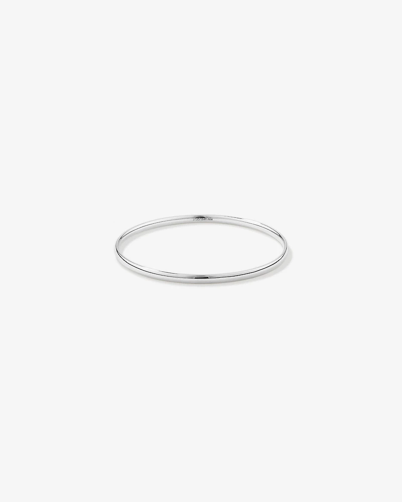 3.7mm Solid Round Bangle in Sterling Silver