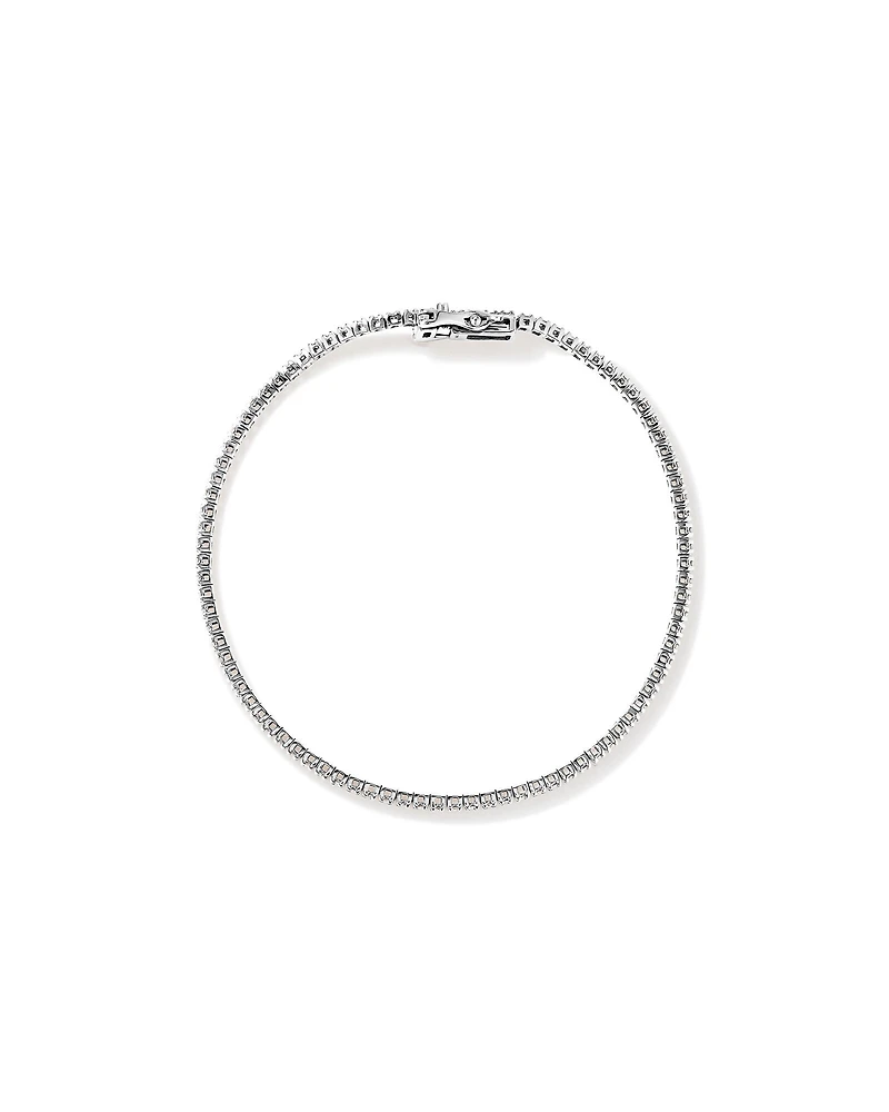0.82 Carat TW Diamond Tennis Bracelet in 10kt White Gold