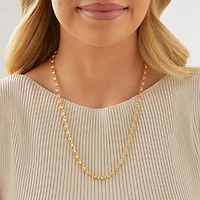 55cm (22") Solid Oval Belcher Chain 10kt Yellow Gold