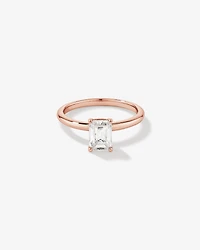 1.25 Carat TW Emerald Cut Laboratory-Grown Diamond Solitaire Engagement Ring In 14kt White Gold