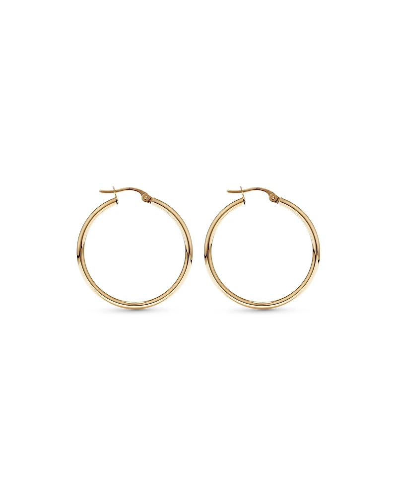 25mm Hoop Earrings in 10kt Rose Gold