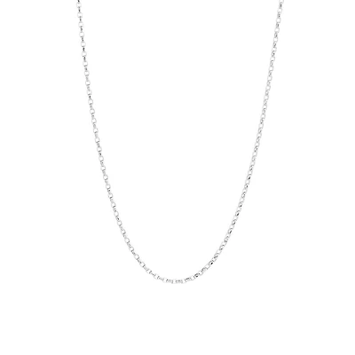 50cm (20") 1mm Width Diamond Cut Belcher Chain in 18kt Yellow Gold