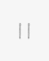 Hoop Earrings With 0.25 Carat TW Of Diamonds in 10kt White Gold