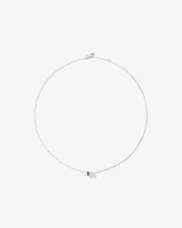 Ruby & Diamond Rondell Pendant with 0.21 Carat TW in 10kt White Gold