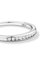 Wedding Band with 0.15 Carat TW of Diamonds in 10kt White Gold