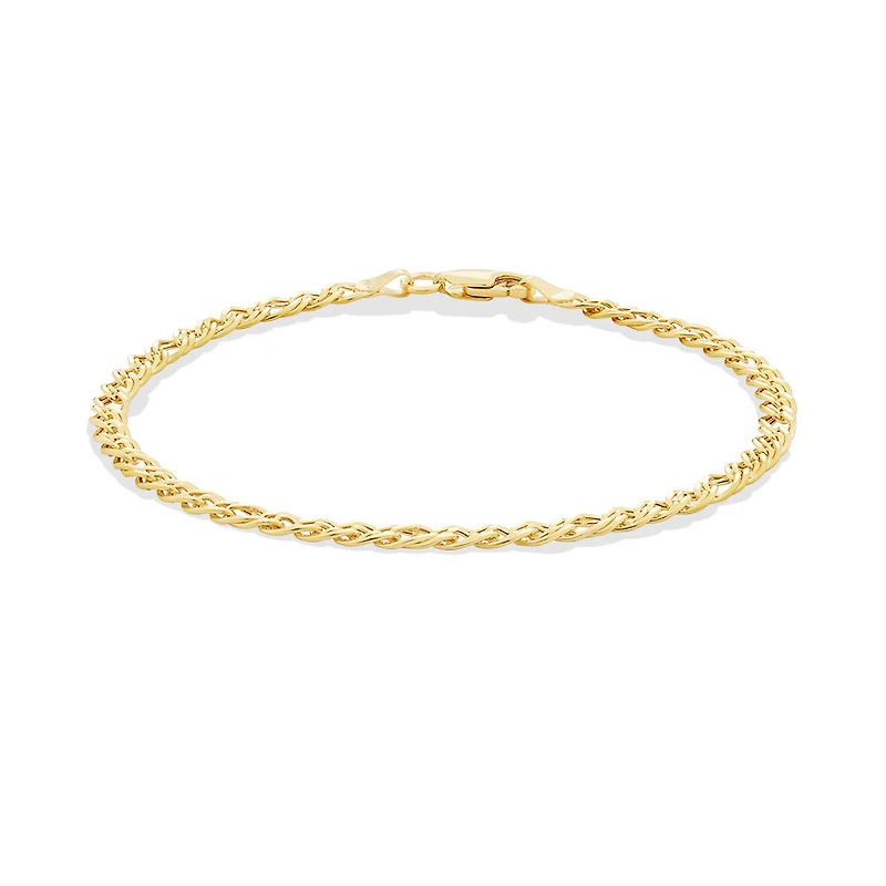 19cm (7.5") Double Oval Curb Bracelet in 10kt Yellow Gold