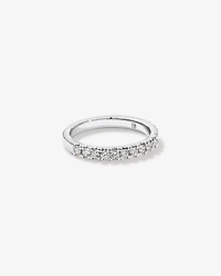 0.34 Carat TW Round Brilliant Claw-Set Wedding Band in 18kt White Gold