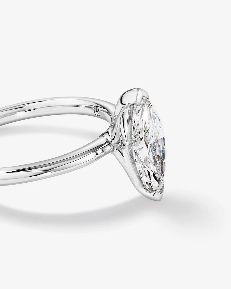 1.25 Carat TW Marquise Laboratory-Grown Diamond Solitaire Engagement Ring in 14kt White Gold