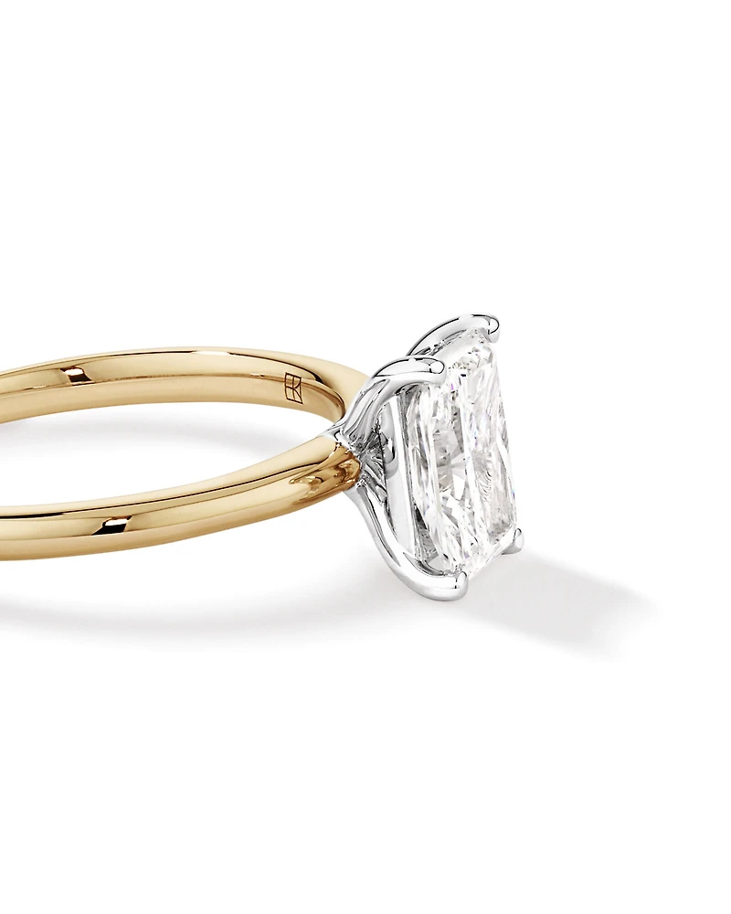 1.25 Carat TW Radiant Laboratory-Grown Diamond Solitaire Engagement Ring in 14kt White Gold