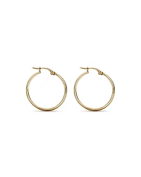 20mm Round Hoop Earrings in 10kt Yellow Gold