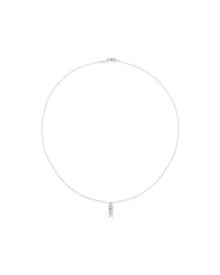 Cubic Zirconia Chevron Pendant Necklace in Sterling Silver