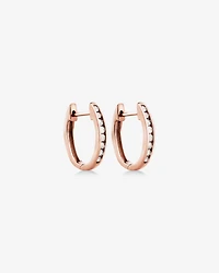 Huggie Earrings with 0.25 Carat TW of Diamonds in 10kt Rose Gold