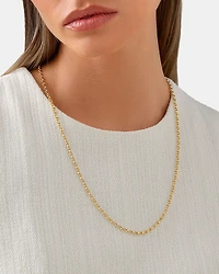 60cm (24") Oval Belcher Chain in 10kt Yellow Gold