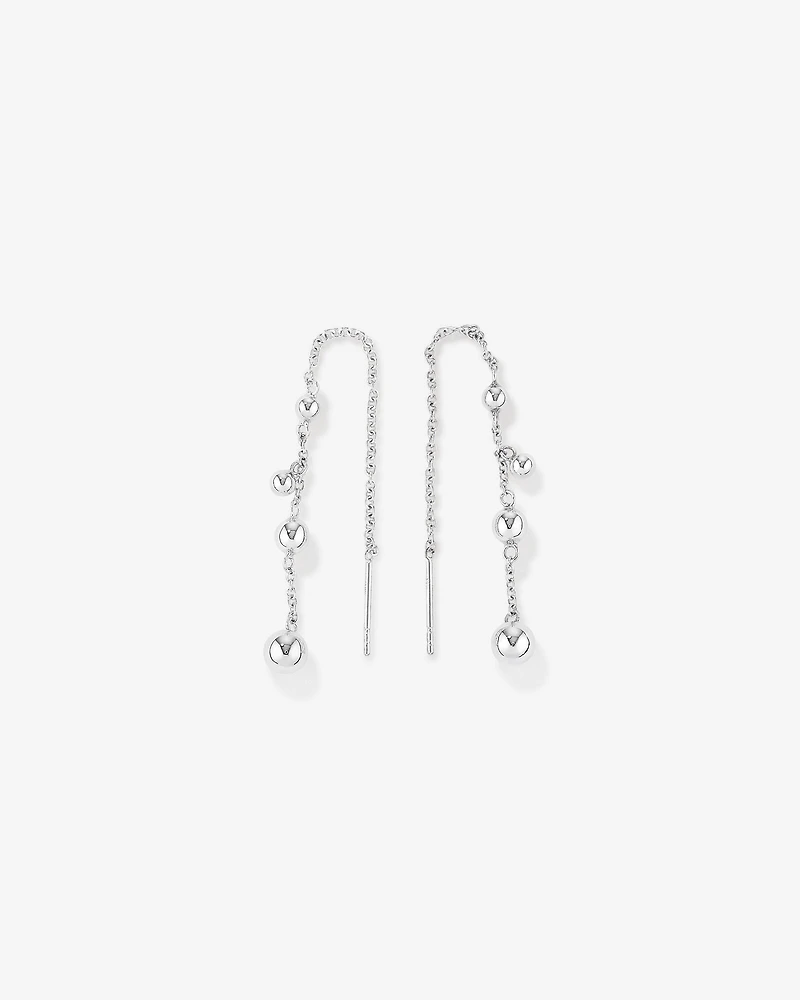 Bead Threader Earrings in Sterling Silver