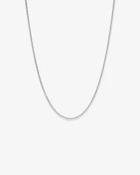 55cm (22") 3.5mm Width Miami Curb Chain Necklace in Sterling Silver