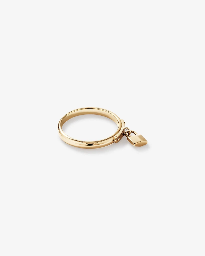 Signature Lock Ring in 10kt Yellow Gold