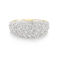 Stardust Ring with 3.14 TW of Diamonds in 14kt Yellow Gold and Rhodium