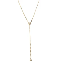 Collier Lariat rond TW en or jaune 10 carats en or jaune 10 carats