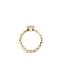 1.87 Carat TW Pear Cut Lab-Grown Diamond Double Band Engagement Ring in 14kt Yellow Gold